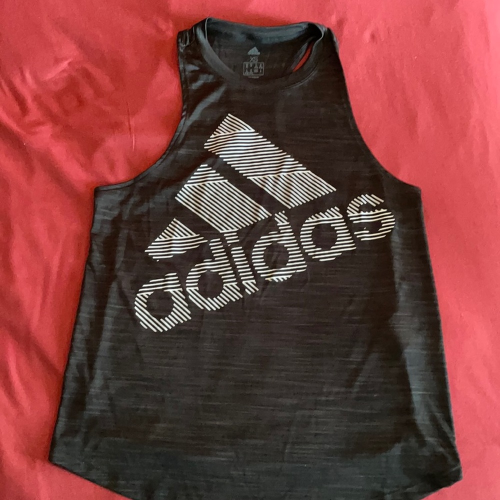 XS adidas black racer back tank